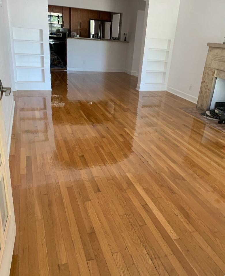 Hardwood floor refinishing